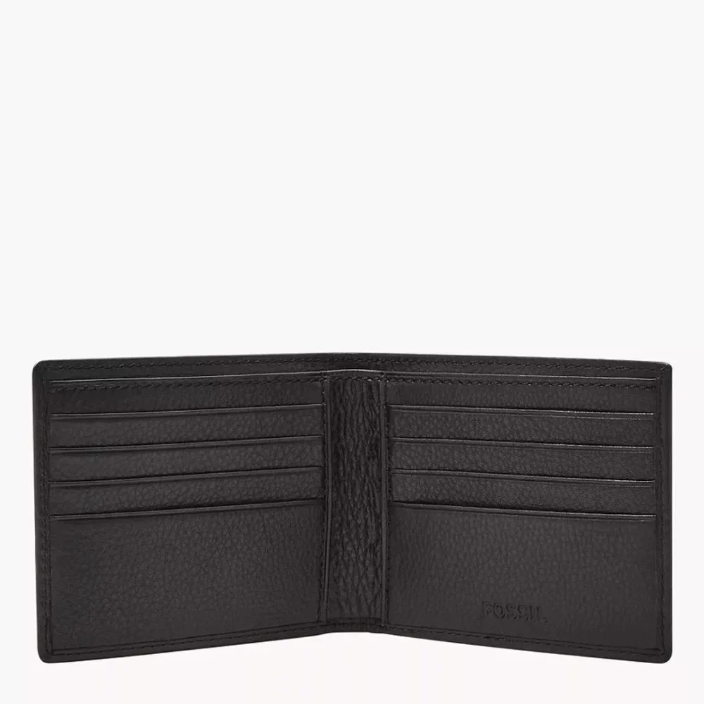 Fossil Lufkin Bifold Wallet Gray Black